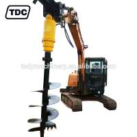 Clay soil drilling auger machine, hydraulic earth drill auger attachments for excavator, backhoe or crane