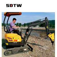 cheap mini tractor excavator with breaker, auger, ripper, gripper